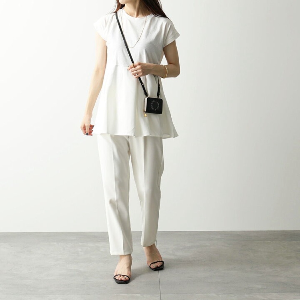 Stella McCartney Black and Cream Mini Crossbody Bag - Picture 9 of 16